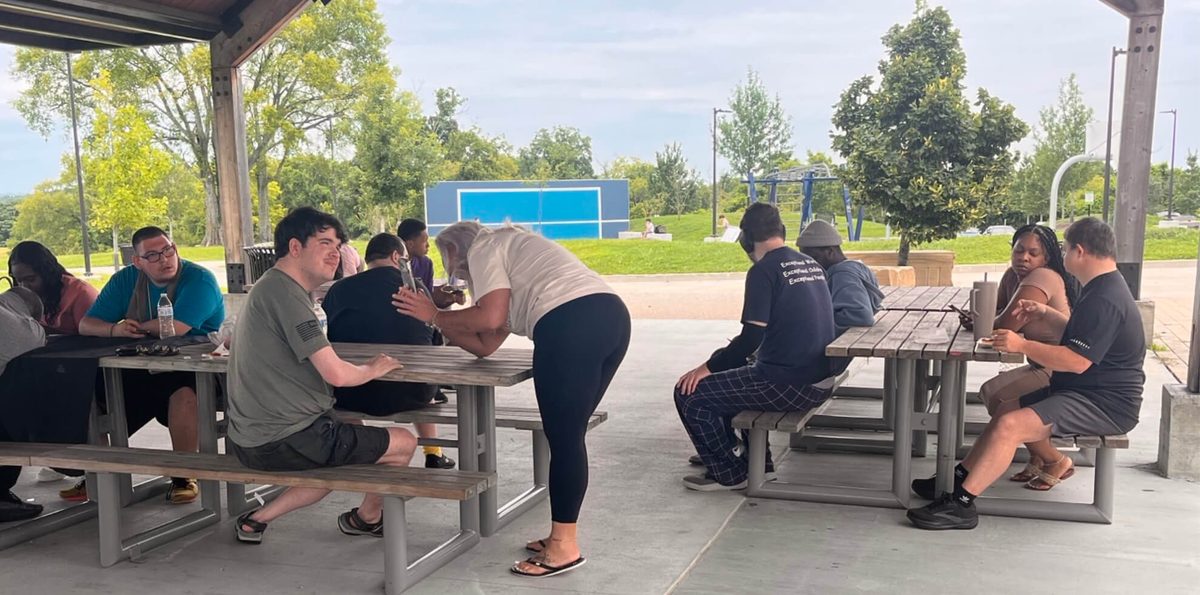 DHS community outing at a Tennessee park — real members and caregivers
